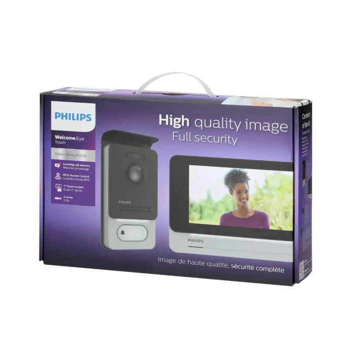 Súprava videovrátnika Philips WelcomeEye Touch, 7" celodotykový displej, pamäť – Obrázok 2