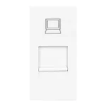 NOEN zásuvkový modul RJ45 predinštalovaný panel, biely