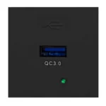 NOEN USBQ port modulárny predinštalovaný panel, USB plug-in, čierneny