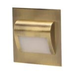 LED schodiskové svietidlo DRACO, 3000K, mosadz