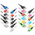 EXC DIAMOND mobilný USB kábel – USB-C, 1.5M, 3A, rýchlonabíjanie, mix farieb