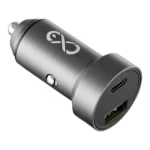 Puzdro na mobil EXC ULTIMATE do auta, USB + PD, 36W, šedé