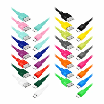 EXC WHIPPY mobilný USB kábel – micro USB, 0,9M, 3A, rýchlonabíjanie, mix farieb