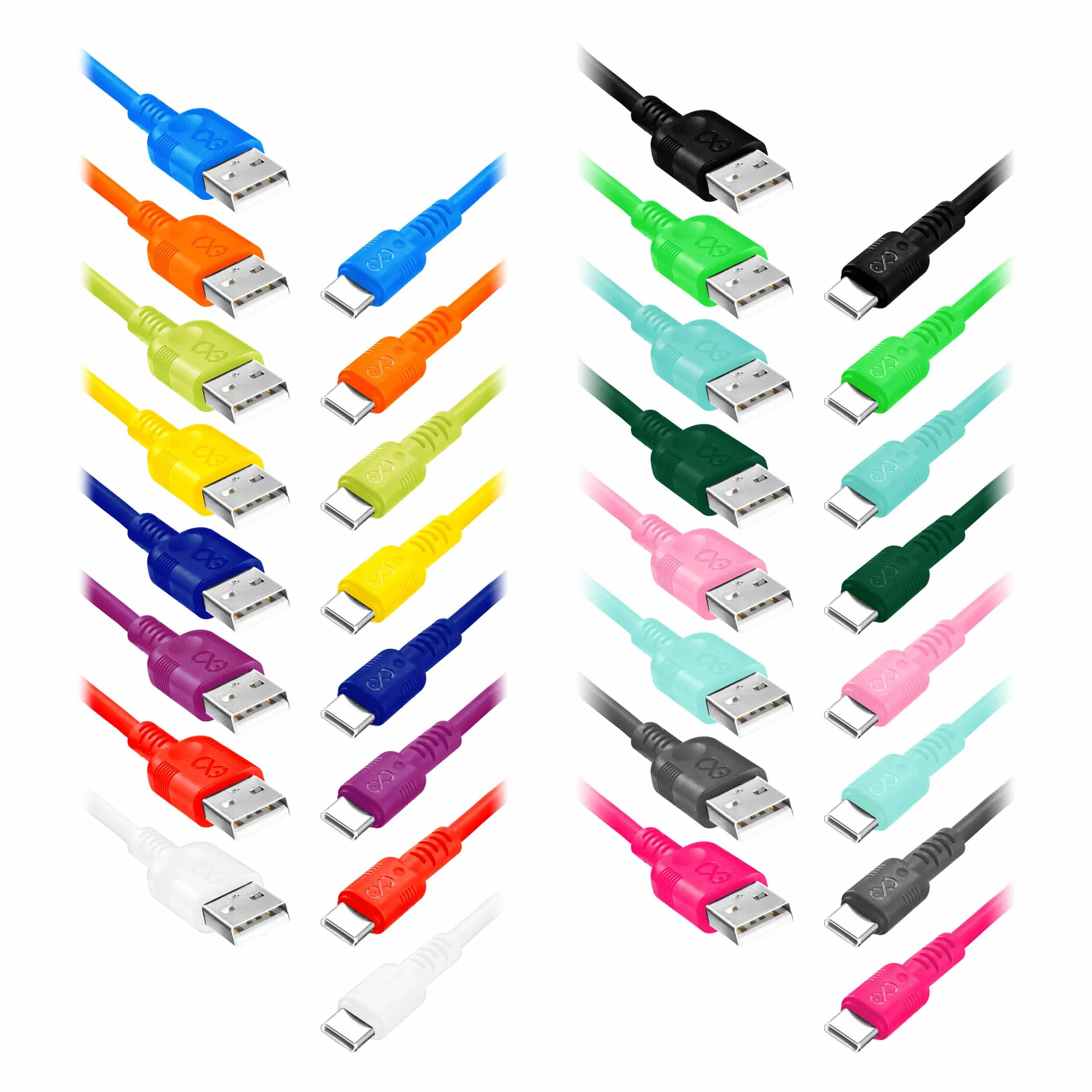 EXC WHIPPY USB kábel – USB-C EXC WHIPPY USB kábel – USB-C, 0,9M, (3A, rýchle nabíjanie), mix farieb – Obrázok 1