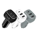 Auto nabíjačka do mobilu EXC LIGHT, 2xUSB + PD, 35W, mix farieb