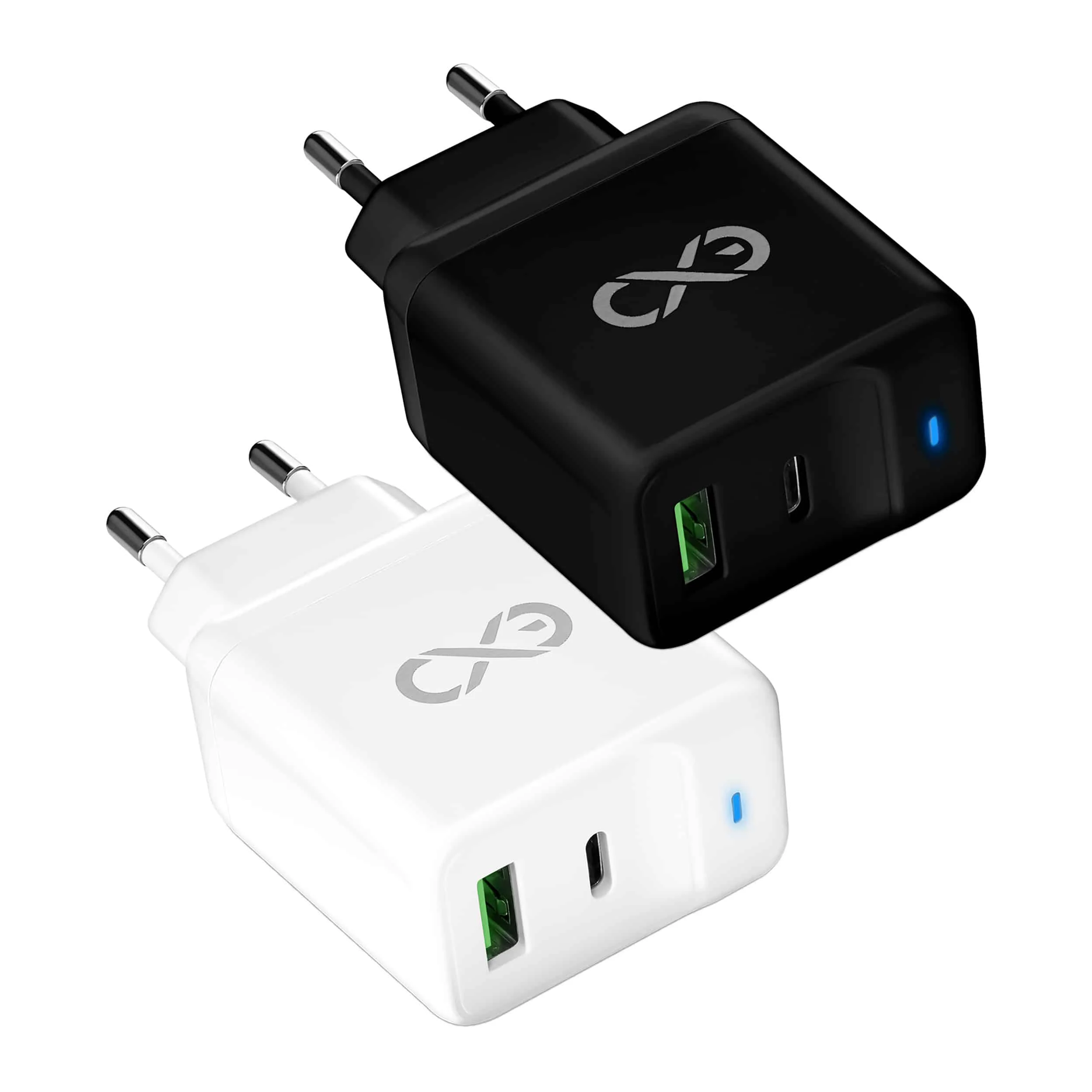 EXC Mobile network charger LGHT EXC Mobilná sieťová nabíjačka LGHT, USB+PD, 20W, mix farieb – Obrázok 1