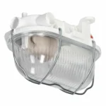 OVAL-7040T/R, svietidlo, 40W, E27, IP44, IK10, pocínované polykarbonátom, polypropylénová základňa, výklopná kovová mriežka, biela