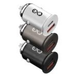 EXC Mobile CUTE PRO auto nabíjačka, USB+PD, 30W, mix fareb