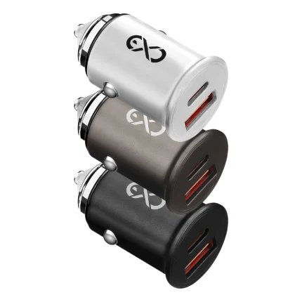 EXC Mobile CUTE PRO auto nabíjačka, USB+PD, 30W, mix fareb