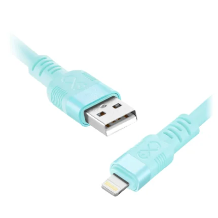 USB-A kábel - Lightning eXc WHIPPY Pro, 2M, 12W, flexibilný, mix farieb (pastel)