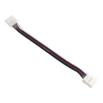 Predinštalovaný obojstranný konektor (rýchlokonektor) viacfarebných RGBW LED pásikov 12mm 5pin-kábel-5pin
