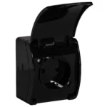 Dvojzásuvka 2x2P+E AQUATIC IP44 čierna, 10 kníh..
