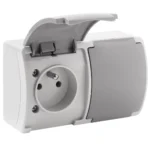 Dvojzásuvka 2x2P+E AQUATIC IP44 sivografitová, 10 kníh