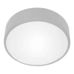 ADVITI OVO stropné svietidlo 2xE27 s mikrovlnným senzorom pohybu, 2x24W, šedá oceľ, matné sklo difúzor, IP20, Ø 300