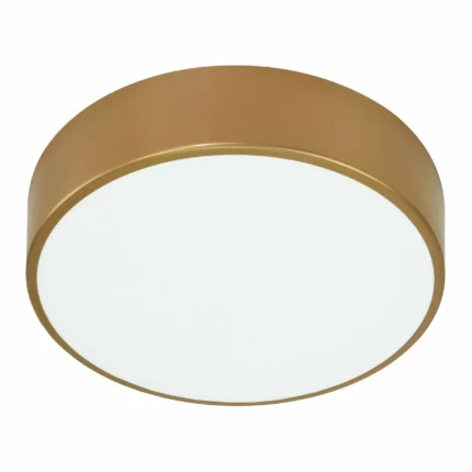 ADVITI OVO LED stropné svietidlo, 43W, 4000K, 4750lm, zlatý dub, difúzor z matného skla, IP20, Ø 400