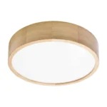 ADVITI OVO stropné svietidlo 3xE27, 3x24W, dub, difúzor matné sklo, IP20, Ø 375