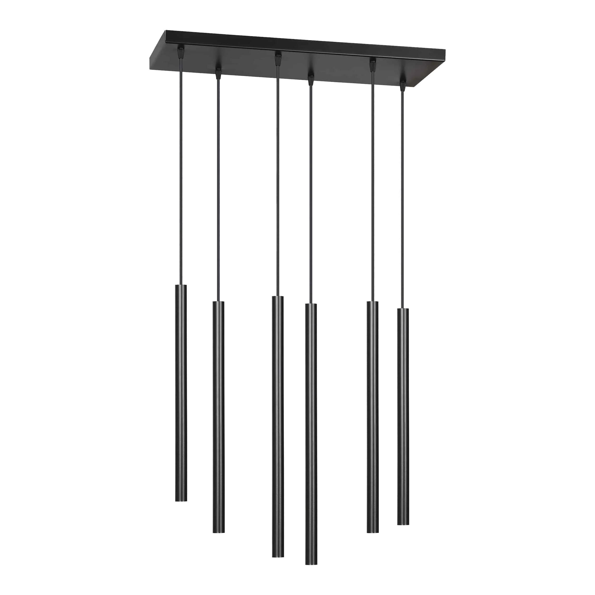 HARMONI pendant lamp Závesné svietidlo HARMONI čierne lakované so 6 závesmi G9 6x20W