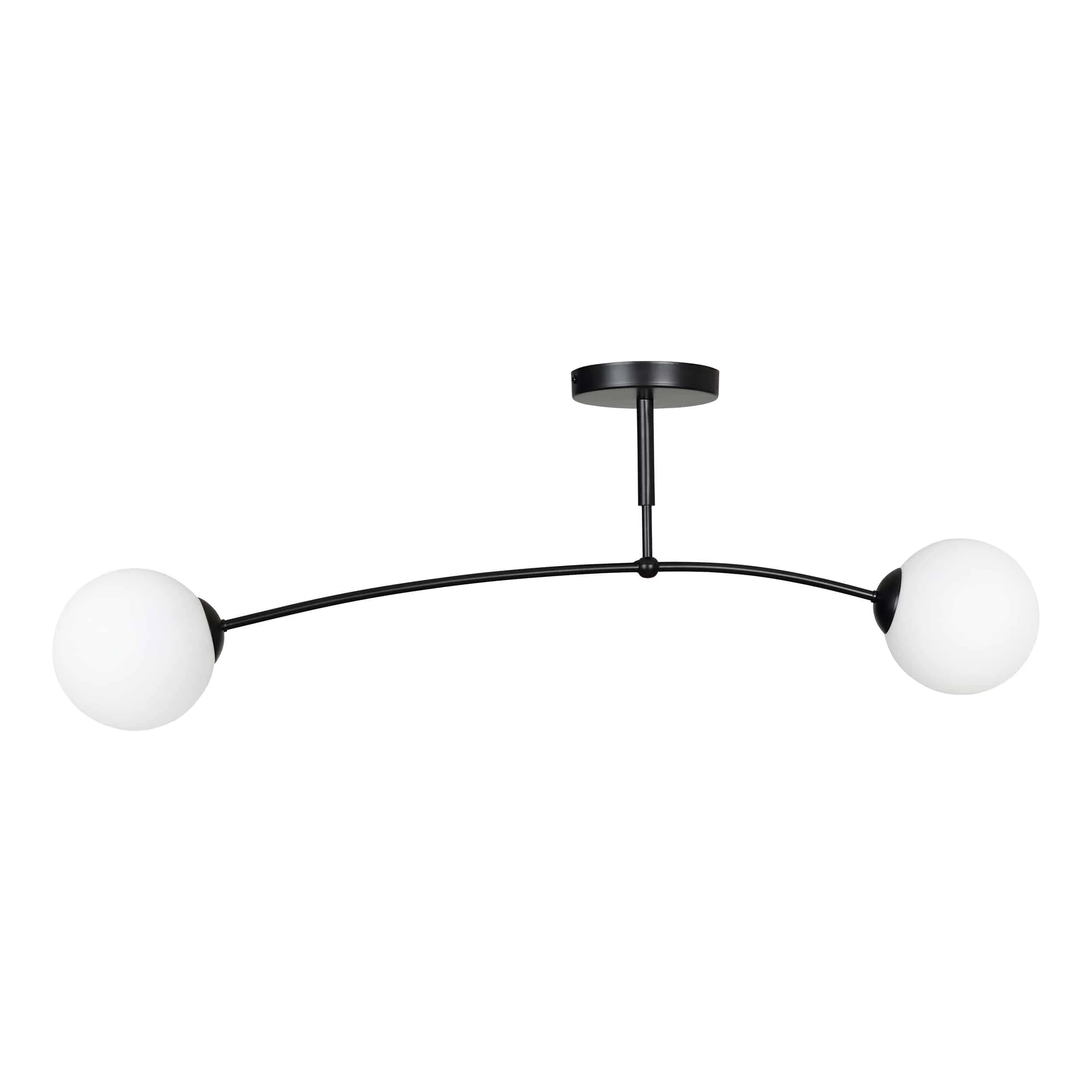 MONZA pendant lamp Závesné svietidlo MONZA čierne s bielym mliečnym sklom E14 2x40W