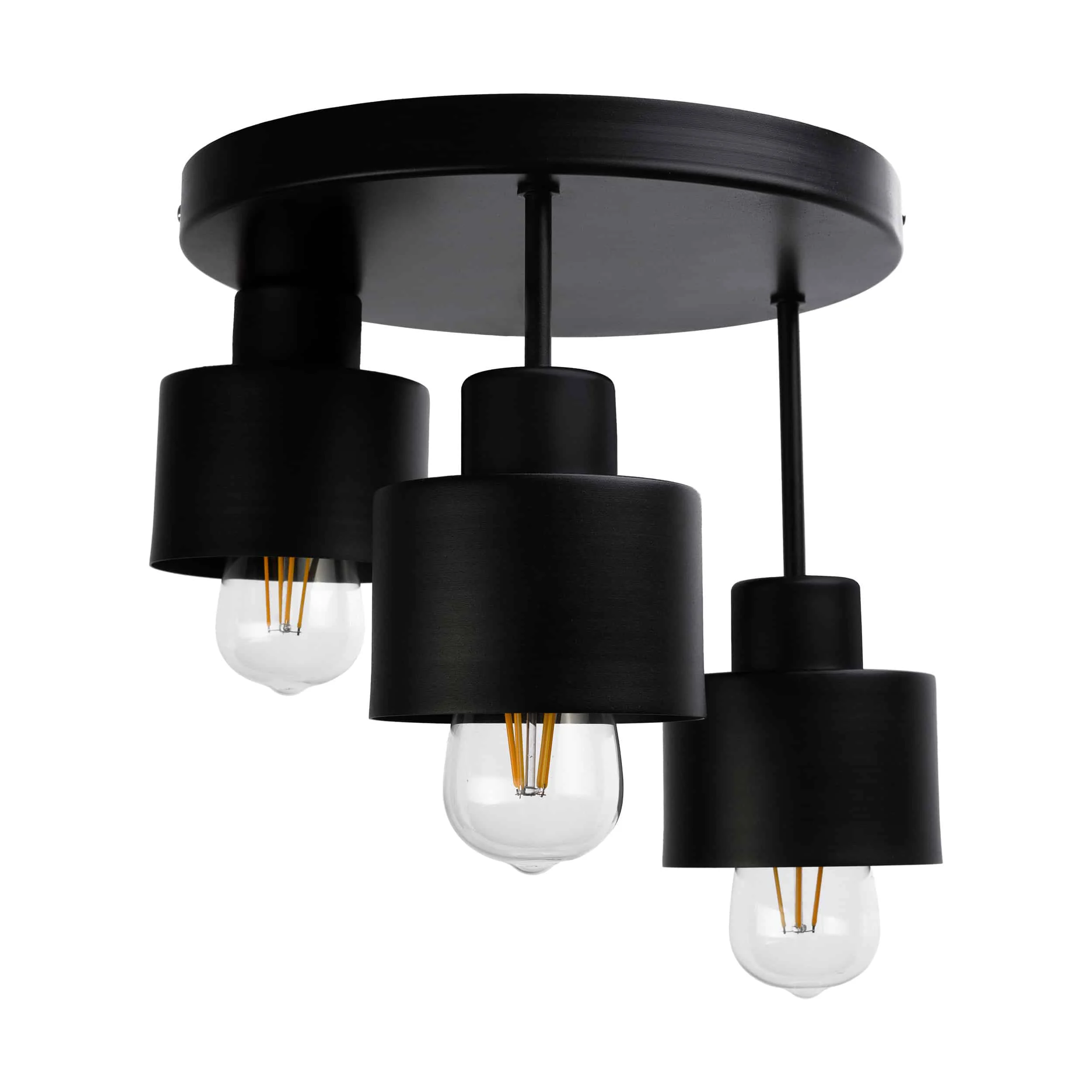 LISA wall and ceiling lamp ADVITI Nastenné a stropné svietidlo LISA, max. výkon 3x60W, E27, brusivo, okrúhla základňa, pevné hlavy svietidiel, rôzne typy – Obrázok 1