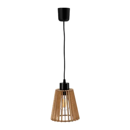 ADVITI Závesné svietidlo DELOS, max. výkon 1x60W, E27, čierna, drevo