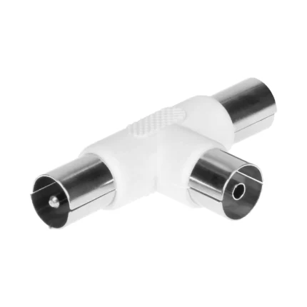 TV T-connector, socket / 2x plug