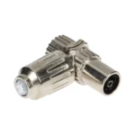 TV-antenna socket, large angle metal