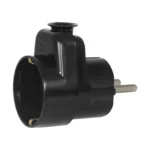 Uni-Schuko plug with 2P+E socket, Schuko type, 16A, with surge protection