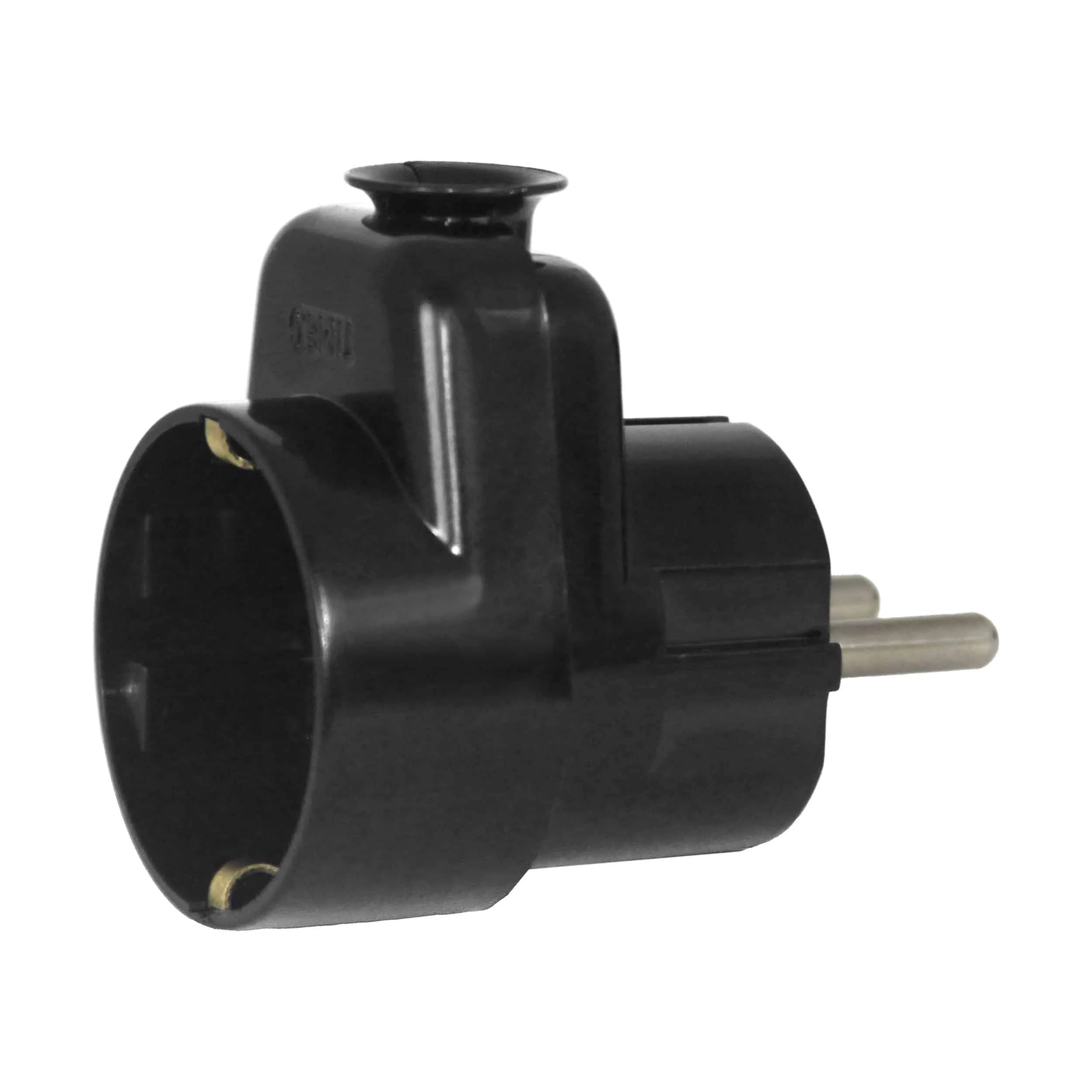 Uni-Schuko plug with 2P+E socket Uni-Schuko plug with 2P+E socket, Schuko type, 16A, with surge protection – Obrázok 1