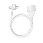 Predlžovací kábel s jedným konektorom 1x2P+Z, plochá konektorka a PVC kábel H05VV-F 3x1,5mm², 230VAC/16A, dĺžka 3m