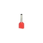 Dutinka izolovaná 2x1mm2 (8mm) červená - 100ks balenie