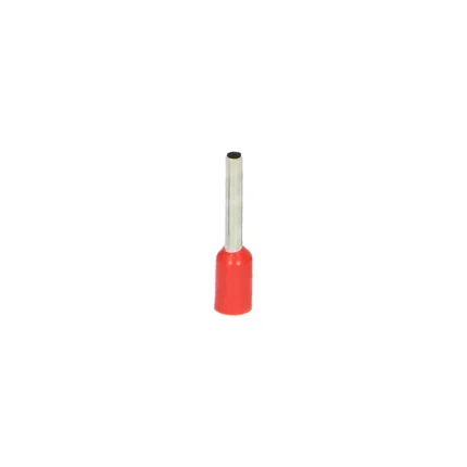 Dutinka izolovaná 1mm2 (8mm) červená - 25ks balenie