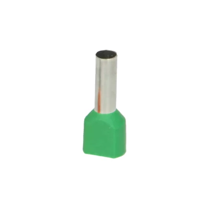 Dutinka izolovaná 2x6mm2 (14mm) zelená - 25ks balenie