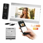 Súprava videovrátnika VIFIS FHD (slúchadlo, kódový zámok, čítačka kariet/tagov, ovládanie mobilnou osobou, vyplnenie na zozname DIN, biela)