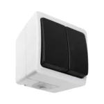 AQUATIC MINI IP54 Dvojtlačidlový spínač, biely/určitý, 10 ks.