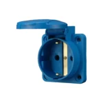 Panel mounted sockets 2P+Z (Schuko), 16A, 230 VAC, IP44