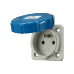 Panel mounted sockets 2P+Z, 16A, 230 VAC, IP67