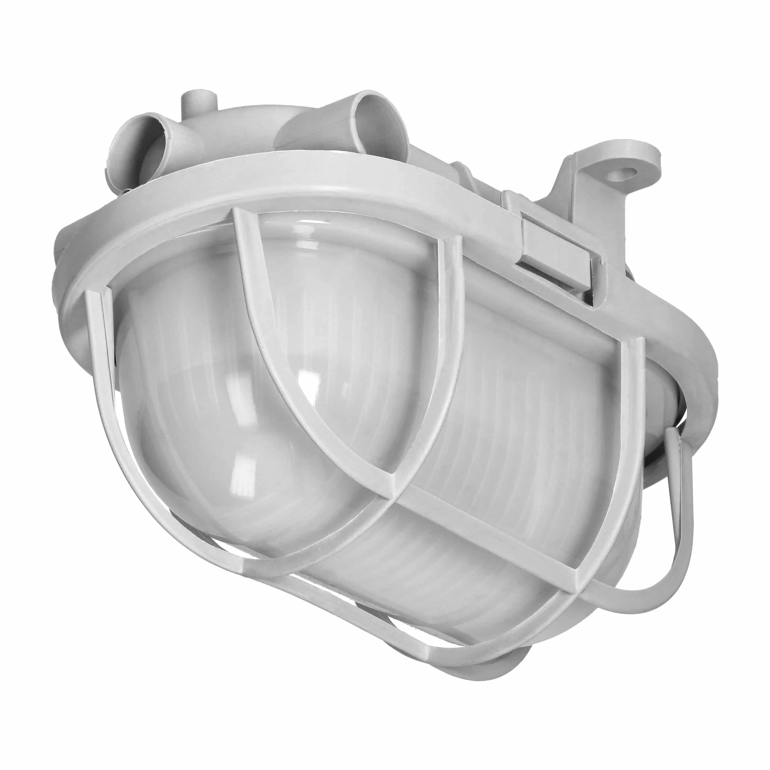 OVAL 7040T/P OVAL 7040T/P, svietide, 40W, E27, IP44, IK10, matná PC kravata, plastový kryt, PP pätica, sivá – Obrázok 1