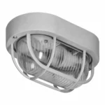 OVAL 7040 STYL, svietidlo, 40W, E27, IP44, IK10, číre PC tienidlo, plastový kryt, PP pätica, sivá