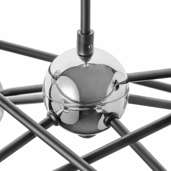 ADVITI GALAKSI 6P, závesné svietidlo, E14 max. 6x 40W, chróm – Obrázok 4