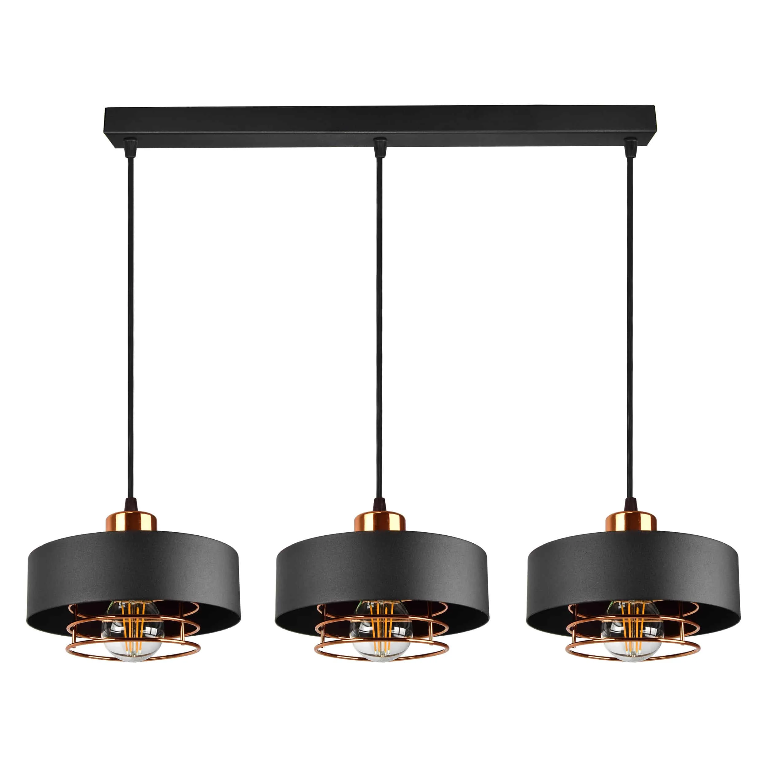 CHIRO pendant lamp ADVITI Závesné svietidlo CHIRO, max. výkon 3x60W, E27, čierne – Obrázok 1