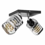 ADVITI SIENA E27, vnútorné osvetlenie, max. 2x60W, čierna, štvorcová