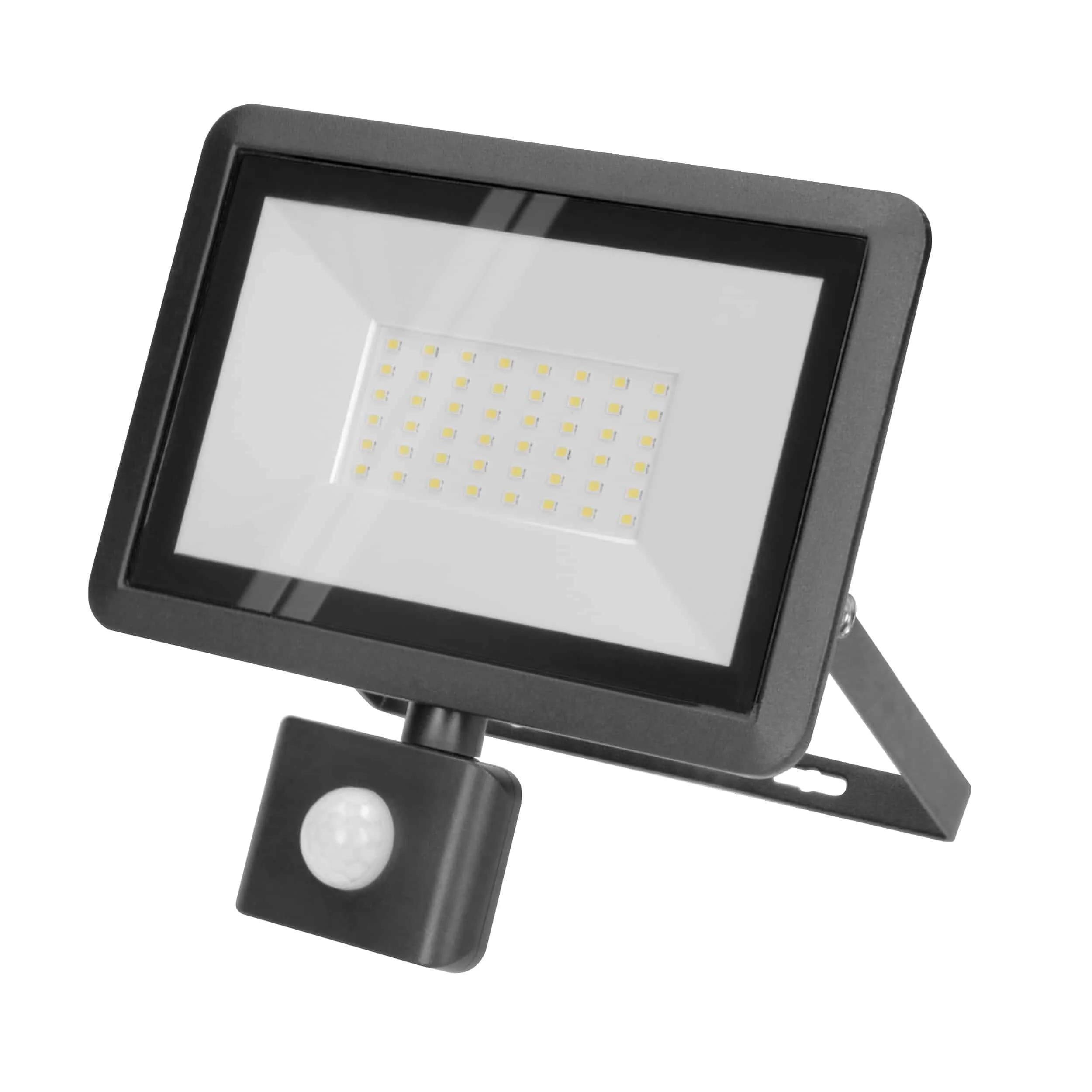 BULLED S 50W floodlight with PIR ADVITI BULLED S 50W Pohybový reflektor, 4000lm, IP44, 4000K, sklo + sklo – Obrázok 1