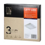 ADVITI LETI LED 18W stropné svietidlo, prisadené, štvorcové, 1600lm, 4000K, biela, vsadený Napájací zdroj LED – Obrázok 2