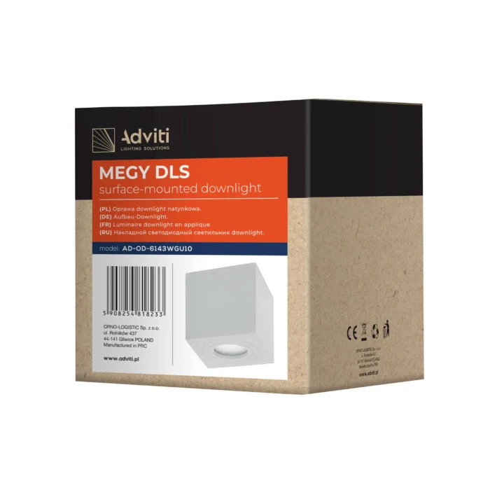 ADVITI MEGY DLS GU10 svietidlo max 50W, IP54, štvorcové, biele, hliníkové – Obrázok 2