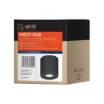 ADVITI MEGY DLR GU10 stropné svietidlo max 50W, IP54, okrúhle, čierne, hliník – Obrázok 2