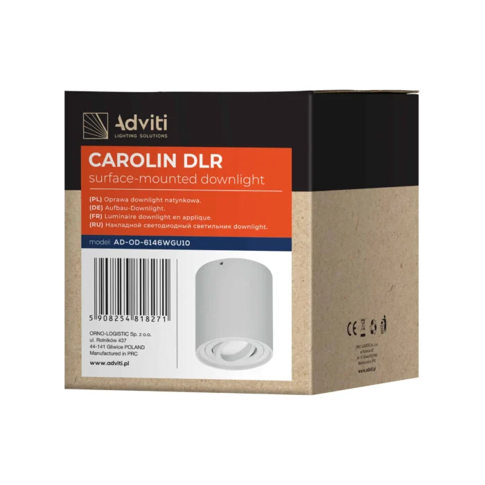 ADVITI Stropné svietidlo CAROLIN DLR GU10, max 35W, IP20, okrúhle, biele – Obrázok 2