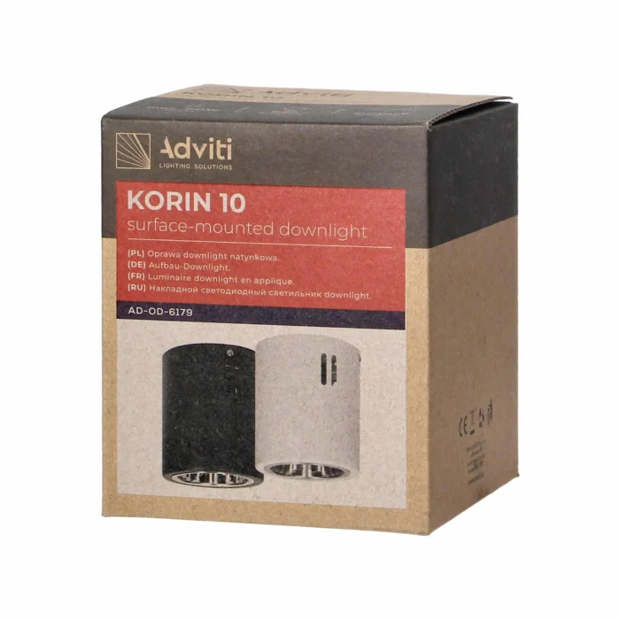 ADVITI KORIN 10, stropné svietidlo, 60W, E27, ocot, biela – Obrázok 2