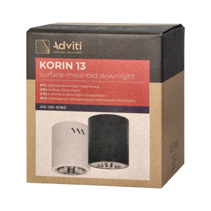 ADVITI KORIN 13, stropné svetlo, 60W, E27, ocot, čierne – Obrázok 2
