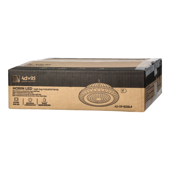 ADVITI HORIN LED 100W vysoké svietidlo, 9000lm, IP65, 4000K, sv. – Obrázok 2