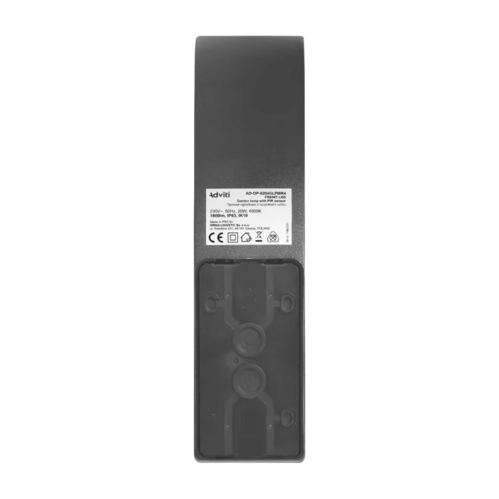 ADVITI FRENIT LED 20W, záhradné svietidlo s pohybovým senzorom, 2000lm, IP65, 4000K, stmievač, sivá – Obrázok 4